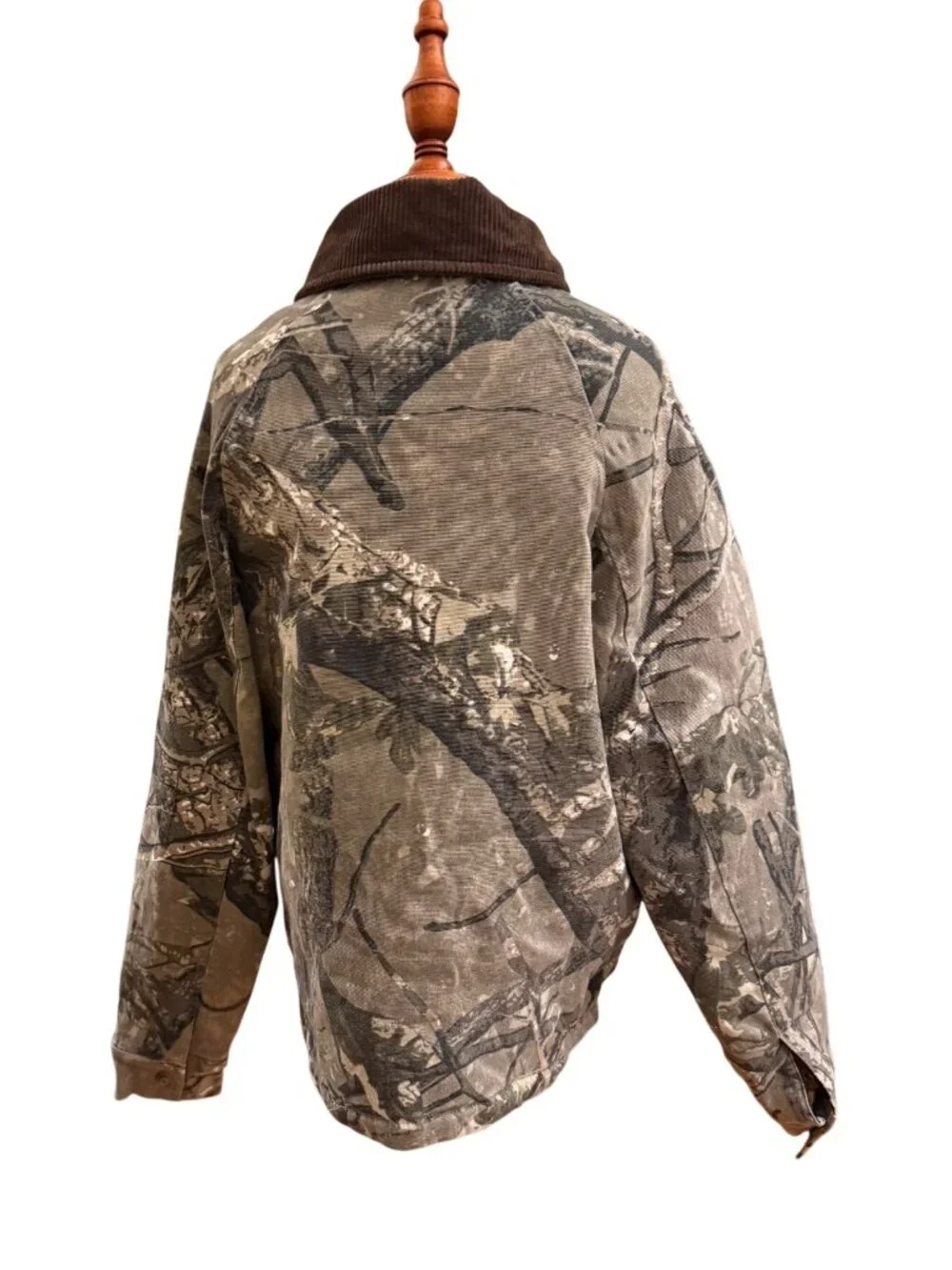 Thread & Supply Boys Camo‎ Jacket Small Tree Bark Camouflage Snap Front Coat